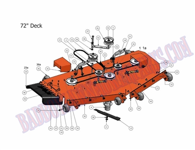 10AOS72DK Bad Boy Mowers Part 2010 AOS  72" DECK ASSEMBLY