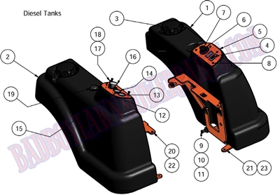 10AOSDFTA Bad Boy Mowers Part 2010 AOS DIESEL FUEL TANK