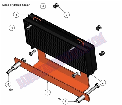 10AOSDHCA Bad Boy Mowers Part 2010 AOS DIESEL HYDRAULIC COOLER