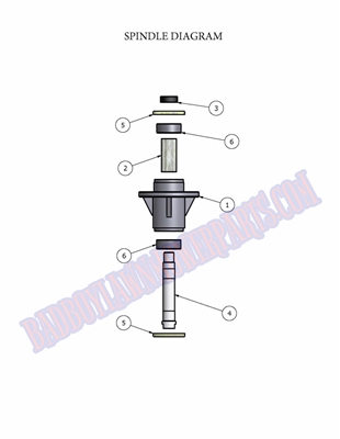 10AOSDSPDL Bad Boy Mowers Part 2010 AOS DIESEL DECK SPINDLE