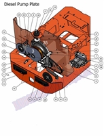 10CDIEPPA Bad Boy Mowers Part 2010 COMPACT DIESEL PUMP PLATE ASSEMBLY