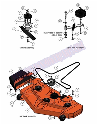 10MZ48DK Bad Boy Mowers Part 2010 MZ 48 DECK