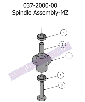 10MZSPNDL Bad Boy Mowers Part 2010 MZ SPINDLE ASSEMBLY