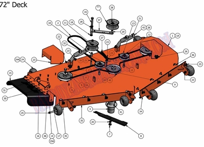 10OL72DK Bad Boy Mowers Part 2010 OUTLAW 72 DECK ASSEMBLY