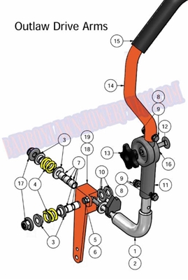 10OLDAA Bad Boy Mowers Part 2010 OUTLAW DRIVE ARM