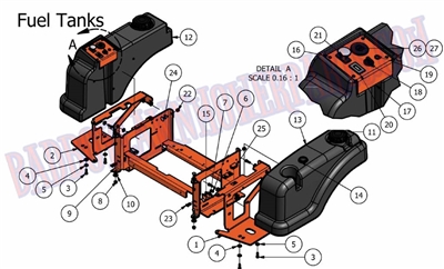 10OLFT Bad Boy Mowers Part 2010 OUTLAW FUEL TANK