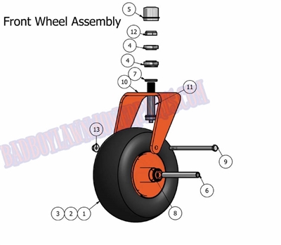 10OLFWA Bad Boy Mowers Part 2010 OUTLAW FRONT WHEEL