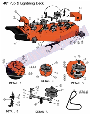 10PUP48DK Bad Boy Mowers Part 2010 PUP & LIGHTNING 48 DECK