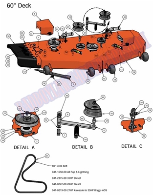 10PUP60DK Bad Boy Mowers Part 2010 PUP & LIGHTNING 60 DECK