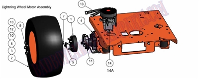 10PUPWML Bad Boy Mowers Part 2010 PUP & LIGHTNING WHEEL MOTOR (LIGHTNING