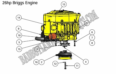 10ZTBENG Bad Boy Mowers Part 2010 ZT 26HP BRIGGS ENGINE