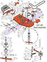 13CZT48DK Bad Boy Mowers Part CZT 48" DECK ASSEMBLY