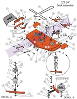 13CZT54DK Bad Boy Mowers Part 2013 CZT 54" DECK ASSEMBLY