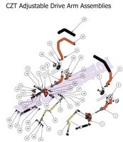 13CZTADARM Bad Boy Mowers Part CZT ADJUSTABLE DRIVE ARM ASSEMBLIES
