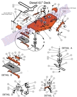13D61DK Bad Boy Mowers Part 2013 DIESEL 61" DECK