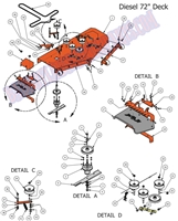 13D72DK Bad Boy Mowers Part 2013 DIESEL 72" DECK
