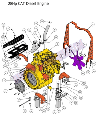 13DE28HPCAT Bad Boy Mowers Part 2013 DIESEL ENGINE 28HP CAT