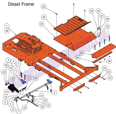 13DFRM Bad Boy Mowers Part 2013 DIESEL FRAME