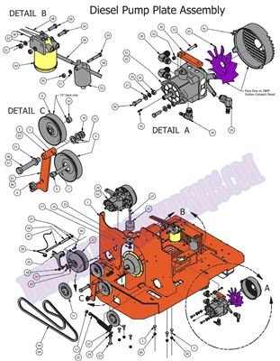 13DPPASSY Bad Boy Mowers Part 2013 DIESEL PUMP PLATE ASSEMBLY