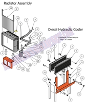 13DRADASSY Bad Boy Mowers Part 2013 DIESEL RADIATOR ASSEMBLY