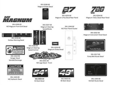 13MAGDECAL Bad Boy Mowers Part 2013 MAGNUM DECALS