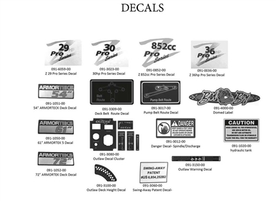 13OLDECAL Bad Boy Mowers Part 2013 OUTLAW DECALS