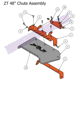 13ZT48CHASSY Bad Boy Mowers Part 2013 ZT 48" CHUTE ASSEMBLY