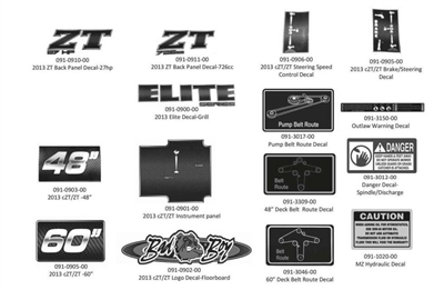 13ZTLABEL Bad Boy Mowers Part 2013 ZT LABELS