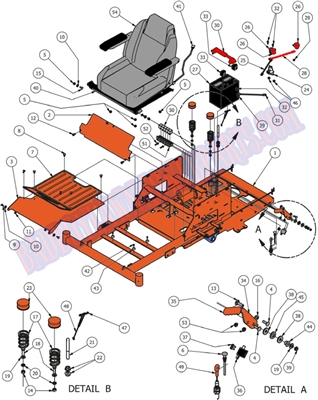 13ZTSBBASSY Bad Boy Mowers Part 2013 ZT SEAT, BRAKE & BATTERY