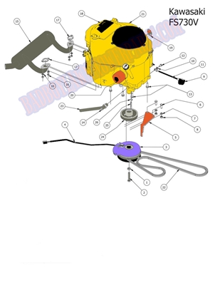 14OUFS730KW Bad Boy Mowers Part 2014 OUTLAW KAWASAKI FS 730 ENGINE