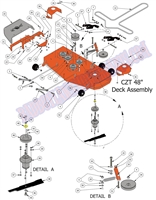 15CZT48DK Bad Boy Mowers Part 2015 CZT ELITE 48" DECK ASSEMBLY