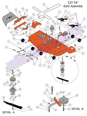 15CZT54DK Bad Boy Mowers Part 2015 CZT ELITE 54" DECK ASSEMBLY