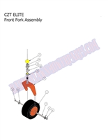 15CZTFRFORK Bad Boy Mowers Part 2015 CZT ELITE FRONT FORK ASSEMBLY