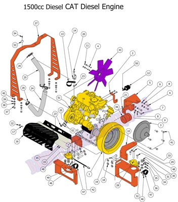 15DIEENG Bad Boy Mowers Part 2015 DIESEL ENGINE ASSEMBLY