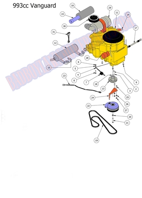 15OUTXPVAN993 Bad Boy Mowers Part 2015 OUTLAW XP VANGUARD 993CC ENGINE