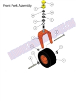 15STANDONFRTFORK Bad Boy Mowers Part 2015 OUTLAW STAND-ON FRONT FORK ASSEMBLY