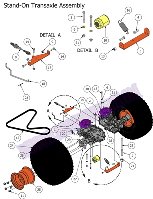 15STANDONTRANS Bad Boy Mowers Part 2015 OUTLAW STAND-ON TRANSAXLE ASSEMBLY