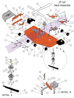 15ZT54DK Bad Boy Mowers Part 2015 ZT ELITE 54" DECK ASSEMBLY