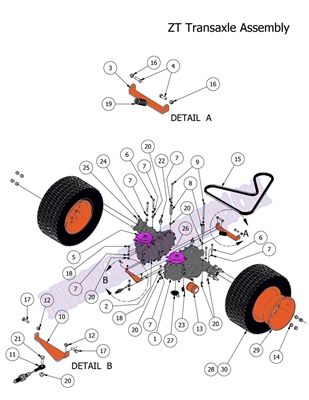 15ZTTRANS Bad Boy Mowers Part 2015 ZT ELITE TRANSAXLE ASSEMBLY