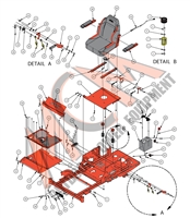 16COMOUTSEAT Bad Boy Mowers Part 2016 COMPACT OUTLAW SEAT ASSEMBLY