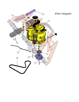 16COMOUTVAN810 Bad Boy Mowers Part 2016 COMPACT OUTLAW VANGUARD 810cc ENGINE