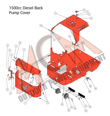 16DIEBPCOVER Bad Boy Mowers Part 2016 DIESEL BACK PUMP COVER