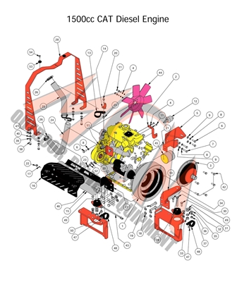 16DIECENG Bad Boy Mowers Part 2016 DIESEL 1500cc CAT DIESEL ENGINE