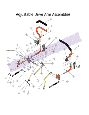 16MAVDRARM Bad Boy Mowers Part 2016 MAVERICK DRIVE ARM ASSEMBLIES