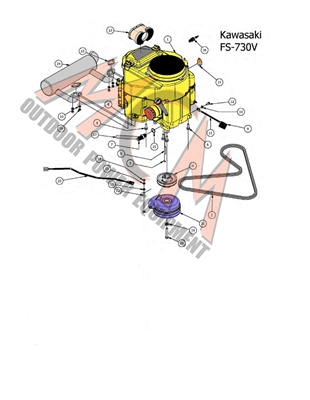 16MAVKAFS730V Bad Boy Mowers Part 2016 MAVERICK KAWASAKI FS-730V ENGINE