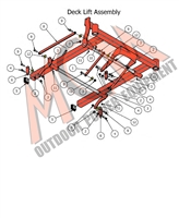 16MZDECKLFT Bad Boy Mowers Part 2016 MZ DECK LIFT ASSEMBLY