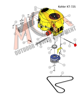 16MZKOH725 Bad Boy Mowers Part 2016 MZ KOHLER KT-725 ENGINE