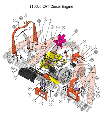 171100DIEENG Bad Boy Mowers Part 2017 DIESEL 1100 CAT DIESEL ENGINE