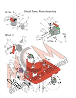 171100DIEPPA Bad Boy Mowers Part 2017 DIESEL 1100 PUMP PLATE ASSEMBLY