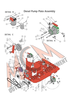 171100DIEPPA Bad Boy Mowers Part 2017 DIESEL 1100 PUMP PLATE ASSEMBLY